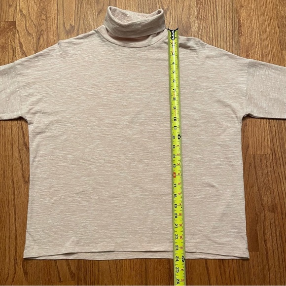 Madewell Blush Pink Boxy Turtleneck Long Sleeve Top size L - Picture 15 of 16